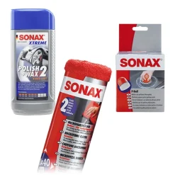 SONAX 1x 500ml XTREME Polish & Wax 2+ P-Ball+ 2x Tücher 10820110
