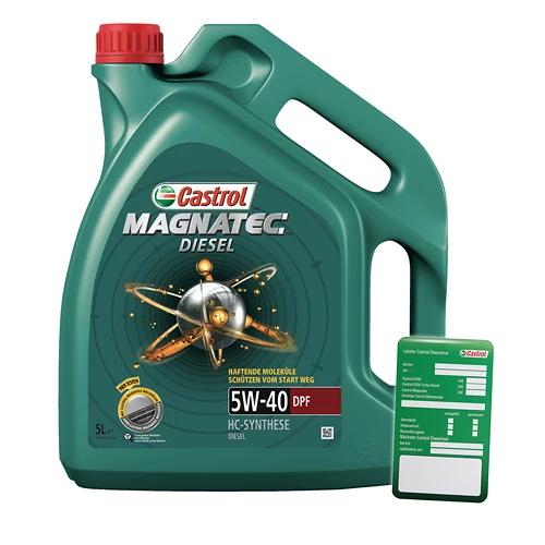 CASTROL 5 L Magnatec Diesel 5W-40 DPF + Ölwechsel-Anhänger 1502BA 1 CASTROL 5 L Magnatec Diesel 5W-40 DPF + Ölwechsel-Anhänger 1502BA