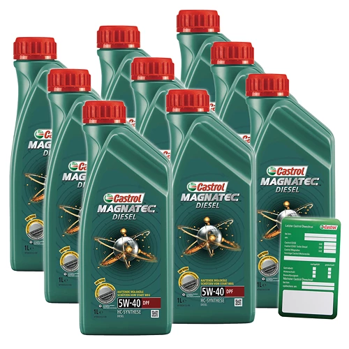 CASTROL 9x 1 L Magnatec Diesel 5W-40 DPF + Ölwechsel-Anhänger 1502B8 1 CASTROL 9x 1 L Magnatec Diesel 5W-40 DPF + Ölwechsel-Anhänger 1502B8