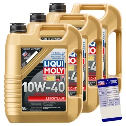 LIQUI MOLY 15 L Leichtlauf 10W-40 + Ölwechsel-Anhänger 1310