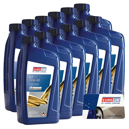 EUROLUB 12x 1 L GT SAE 10W/40 + Ölwechsel-Anhänger 337001 1 EUROLUB 12x 1 L GT SAE 10W/40 + Ölwechsel-Anhänger 337001
