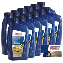 EUROLUB 12x 1 L MULTITEC SAE 5W/30 + Ölwechsel-Anhänger 214001