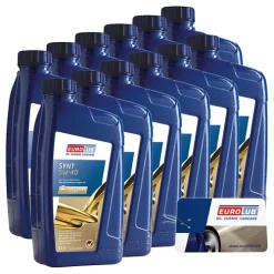 EUROLUB 12x 1 L SYNT SAE 5W/40 + Ölwechsel-Anhänger 316001