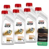 CASTROL 7x 1 L GTX 5W-40 A3/B4 + Ölwechsel-Anhänger 15218E