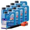 LIQUI MOLY 8x 1 L Super Leichtlauf 10W-40 + Ölw.-Anhänger 1300