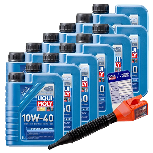 LIQUI MOLY 12x 1 L Super Leichtlauf 10W-40 + Ölw.-Anhänger 1300 1 LIQUI MOLY 12x 1 L Super Leichtlauf 10W-40 + Ölw.-Anhänger 1300
